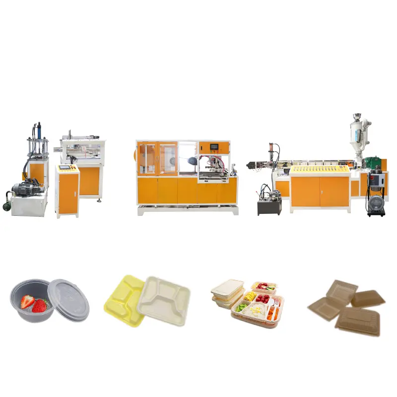 plastic vacuum forming machines disposable ps food foam container making machine ps foam food box machine