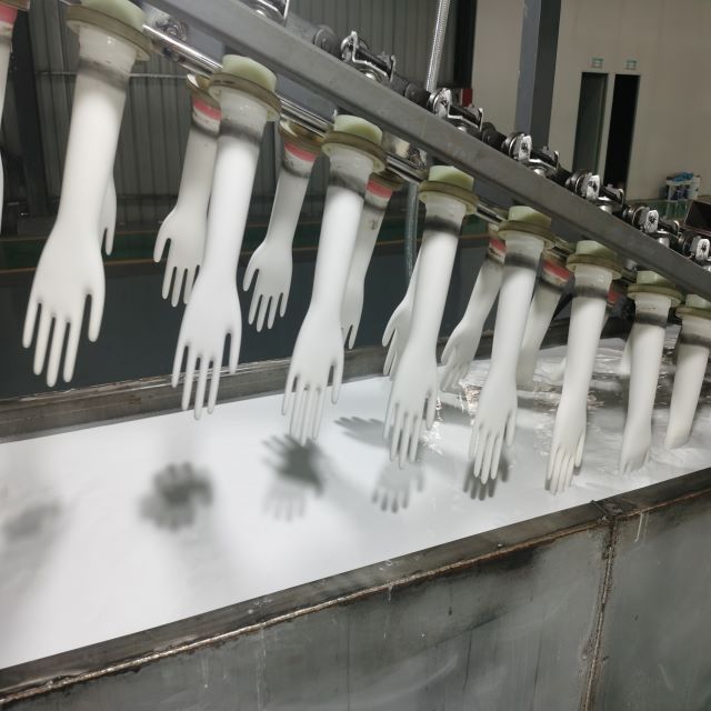 One Time Medical Surgical Nitrile/Latex Coated Gloves Making Machine Machinery Production Line