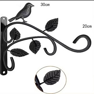 12 Inches Swivel Plant Hangers Outdoor 2 Pack Black Iron Plant Hanging Hook Bracket