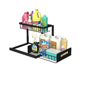 Drain Rack Kitchen Sink Dish Storage Drying Rack / Bathroom Sink Organizers / Cabinet Pull Out Under Sink Organizers Under Sink