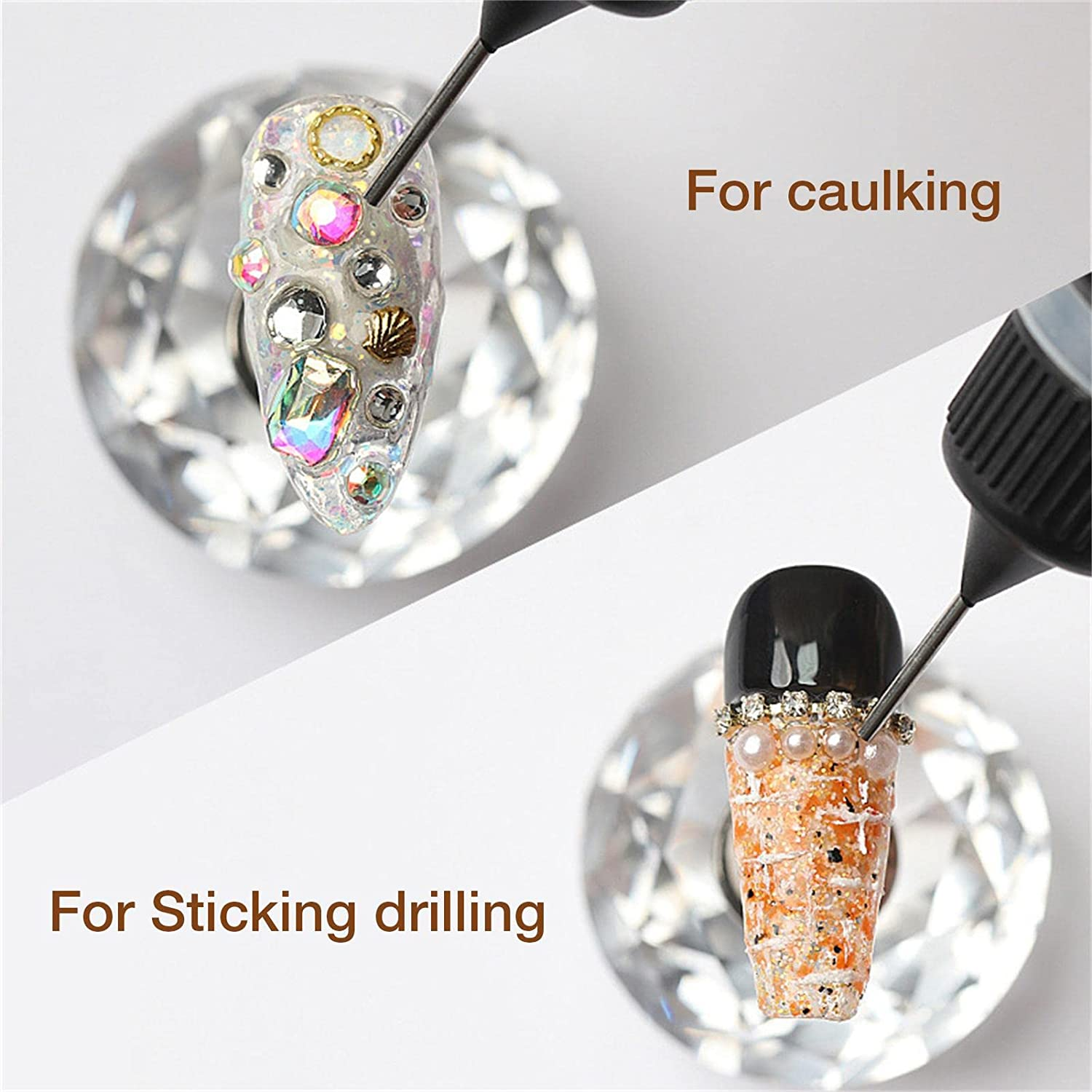 Skywei Rhinestone Glue For Nails Nail Gems And Charms Adhesive Sealing No Wipe Gel Glue