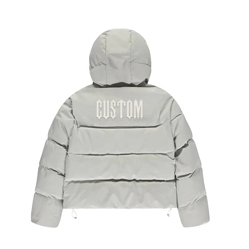 Custom Plus Size Hood Windbreaker Thick Short Trapstar Puffer Winter Men's Fur Down Cost Jacket