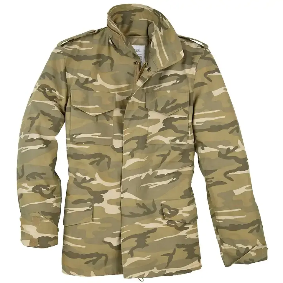 Custom Olive Green Camouflage M65 Jacket Outdoor Camo Tactical Uniform M65 Field Jacket American