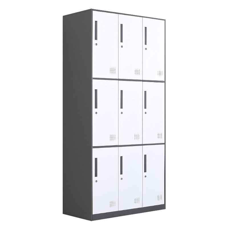 9 Door Steel Hostel Locker Change Room Storage Cabinet Metal Gym Staff Locker For Sale