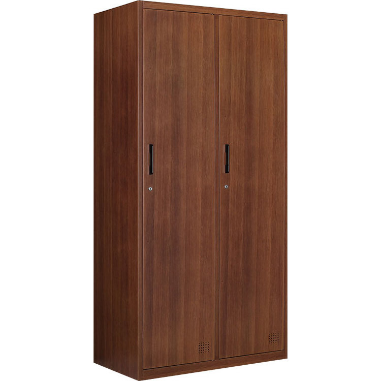 Woodgrain Transfer Gym Staff 18 Door Locker Cabinet Bag Mini Steel Locker Box With Key