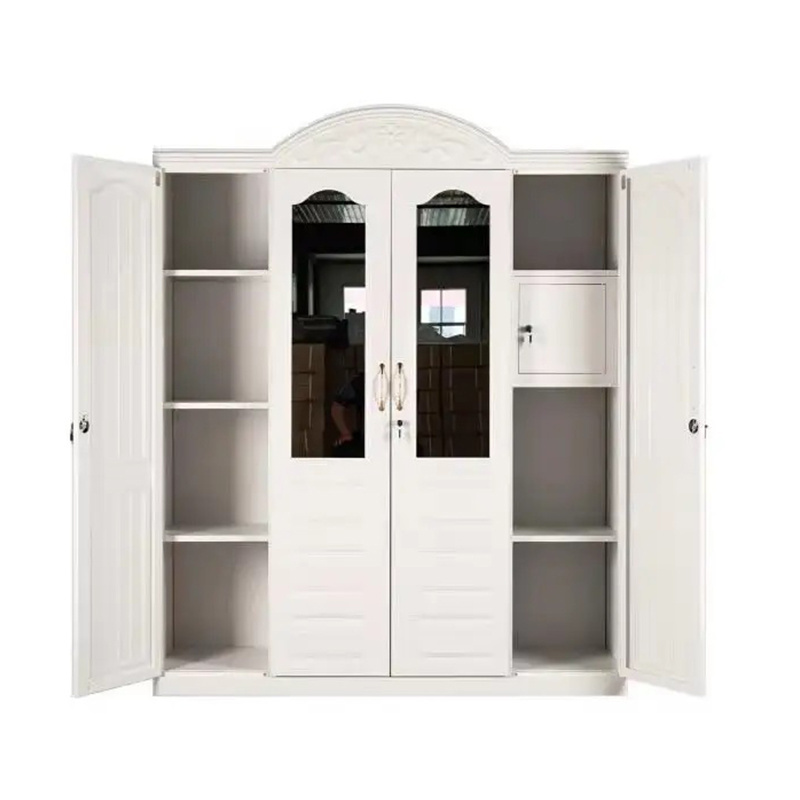 Wardrobe Organizer Cabinet Metal Almirah Steel Cupboards For Bedroom Wardrobe With Mirror