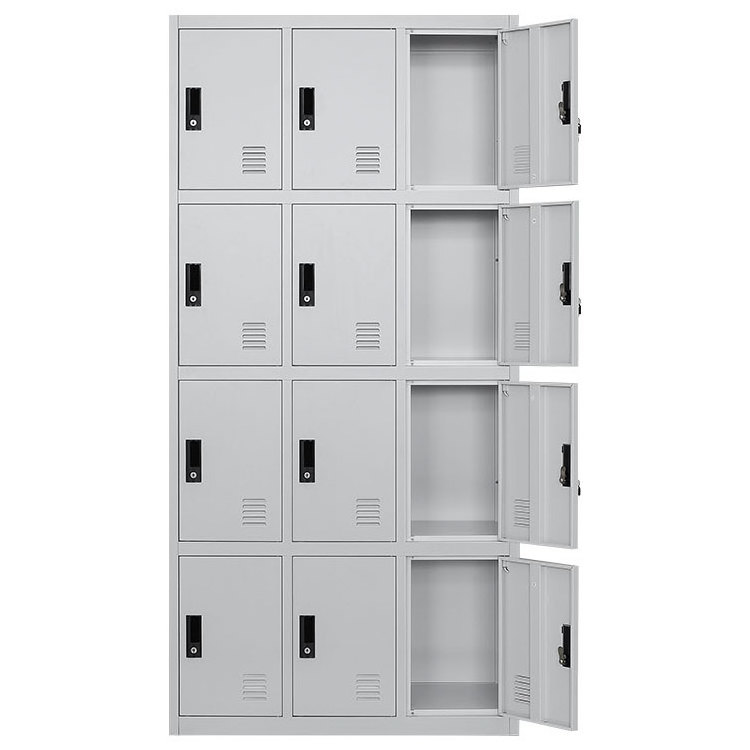 Metal Mini Lockers 12 Doors Staff Clothes Storage Metal Locker Changing Room Gym Lockers