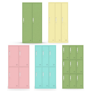 clothes home school student pink green room gym office 12 door wholesale wardrobe storage employees steel cabinet metal lockers