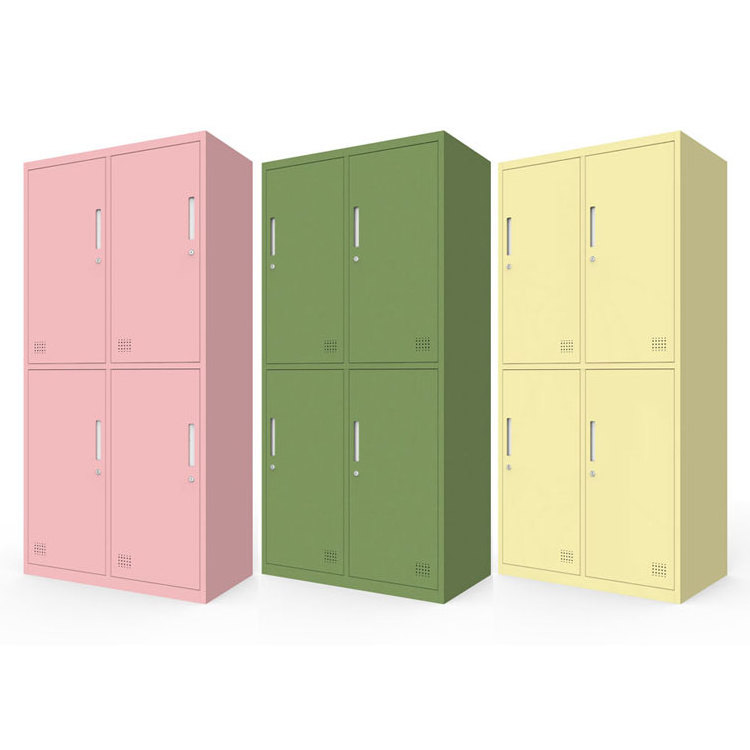 clothes home school student pink green room gym office 12 door wholesale wardrobe storage employees steel cabinet metal lockers