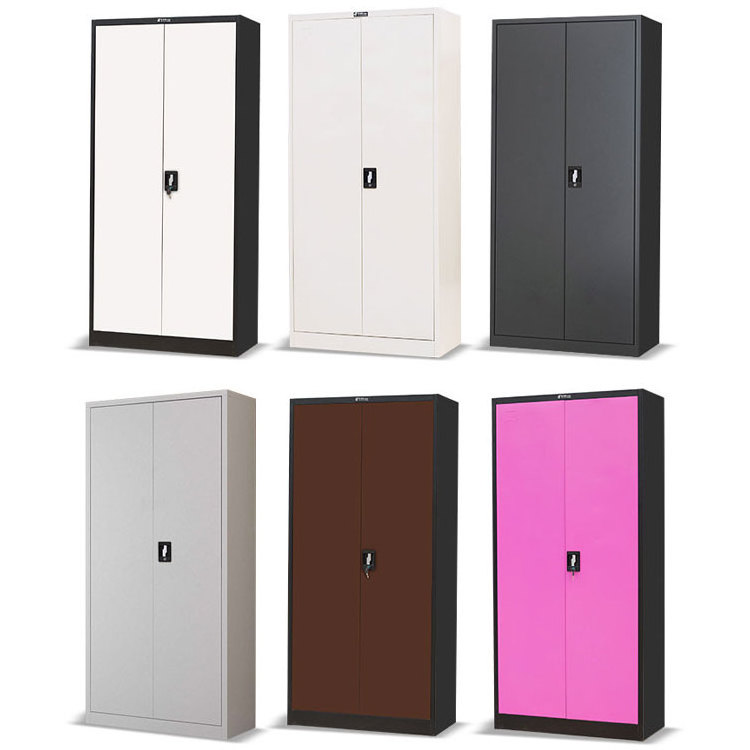 2 door bulk modern iron locking storage cupboard full height office furniture metal steel swing door filing cabinet