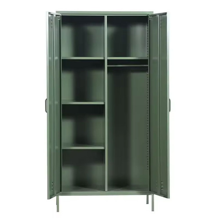 home bedroom furniture almirah wardrobe public gym school dorm clothes storage cupboard 2 door metal lockers steel cabinet