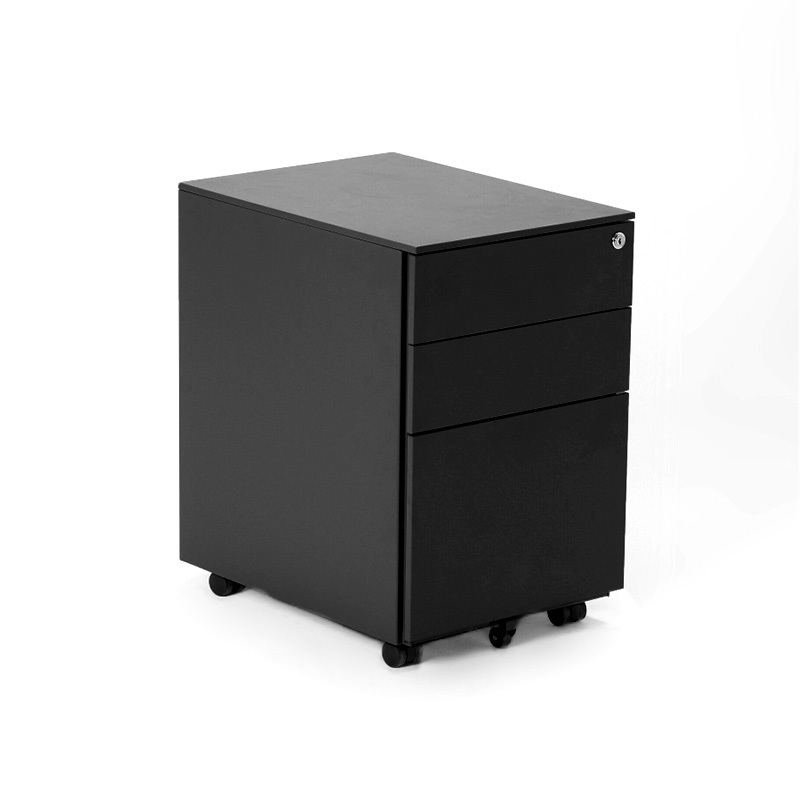 Movable Space efficient steel cabinet Height adjustable mobile pedestal metal 2 3 drawers mobile pedestal With Wheels