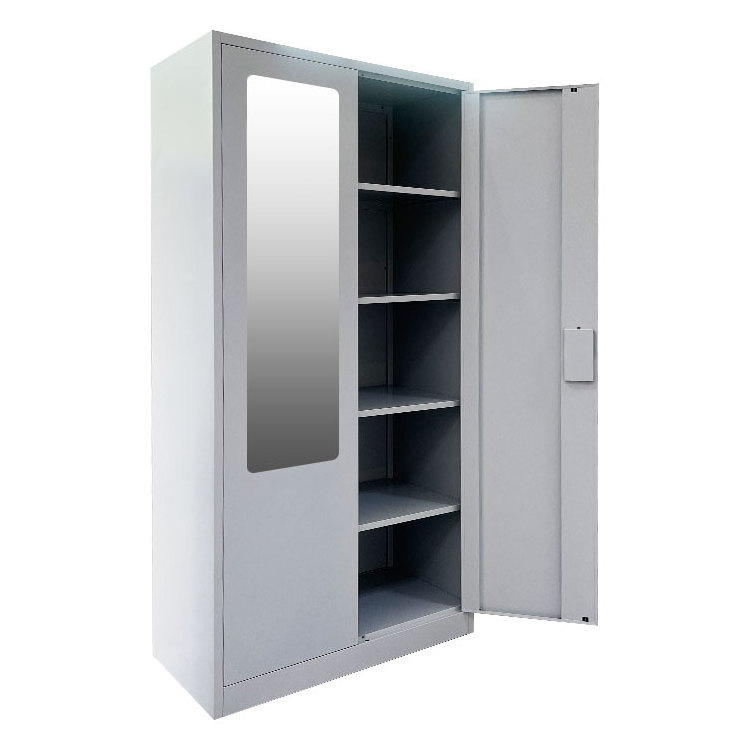 bedside dorm price cupboard knock down clothes staffs storage cabinet almirah wardrobe metal 2 door steel locker