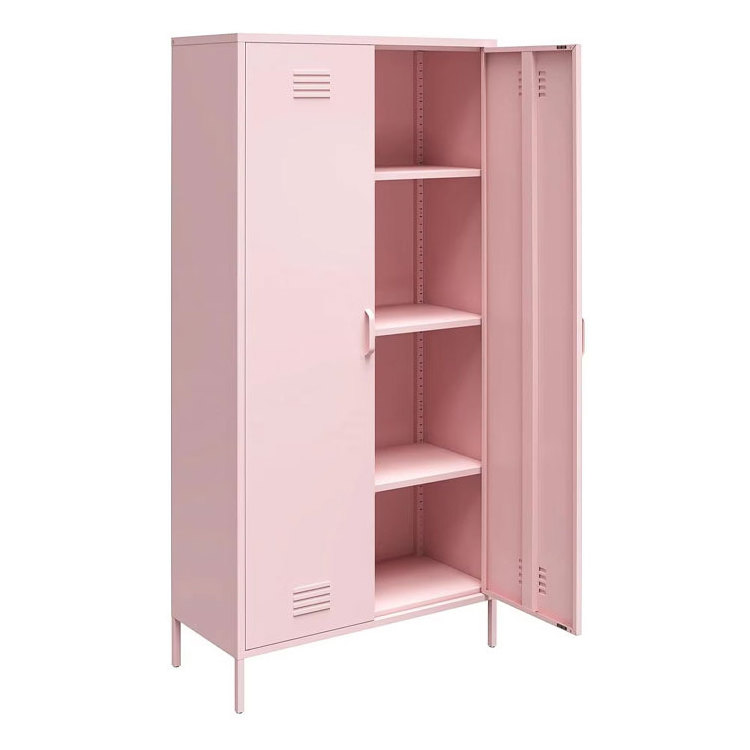 home bedroom furniture almirah wardrobe public gym school dorm clothes storage cupboard 2 door metal lockers steel cabinet