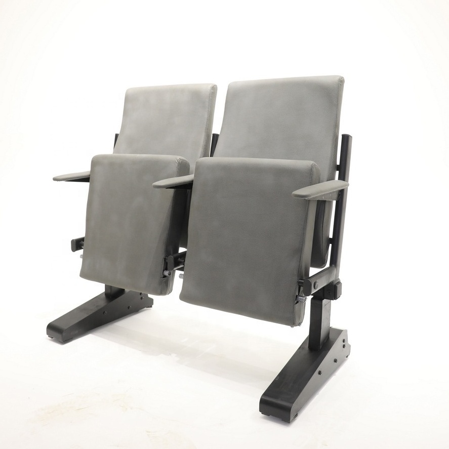 Free Standing Base Modern Church Chair Folding Seat Theater Furniture Lecture Hall Chair