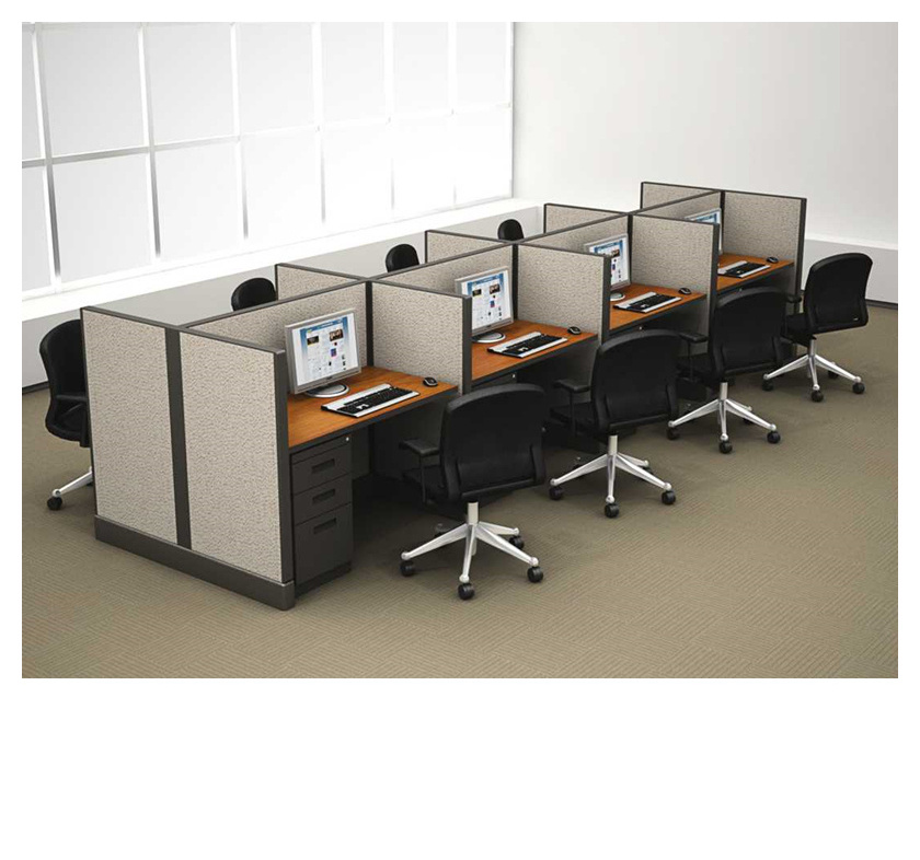 Popular Design Of Office Call Center Cubicles With Pedestal