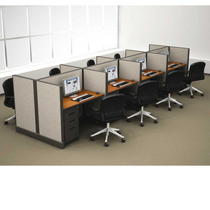 Popular Design Of Office Call Center Cubicles With Pedestal