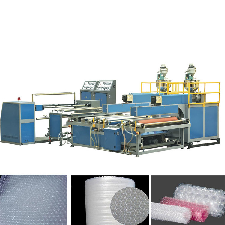 Double Layers Air Cushion Wrap Bubble Sheet Manufacturing Machine &Production Pe Air Bubble Film Roll Making Machine