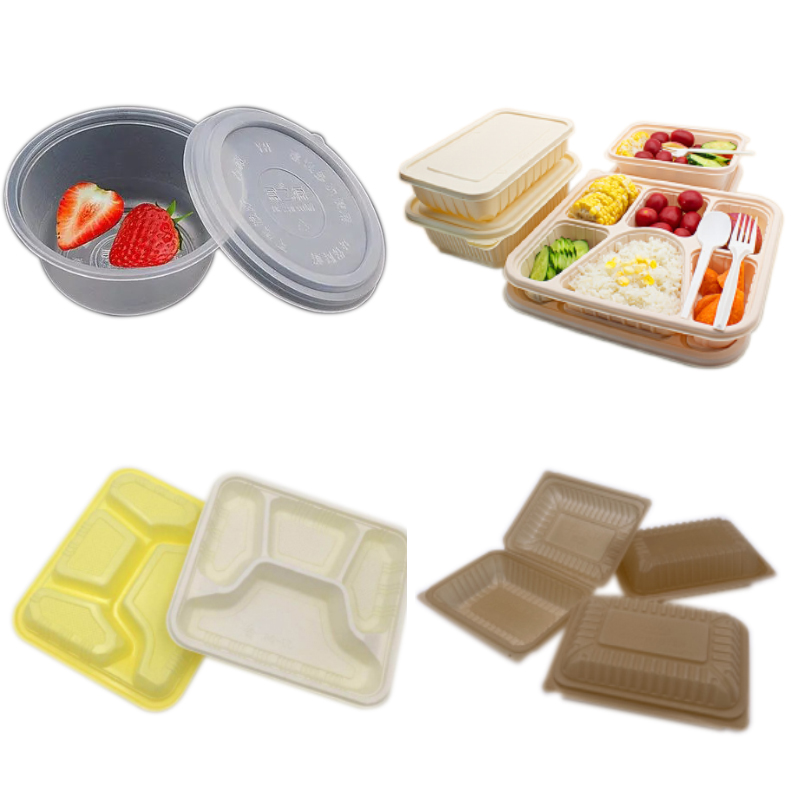 degradable plastic food box machine disposable biodegradable food container machine PLA corn starch lunch box machine