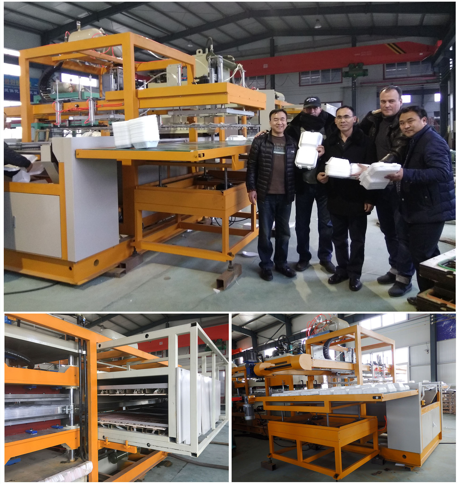 HONGRUN disposable take away food container foam thermocol plate box making machine