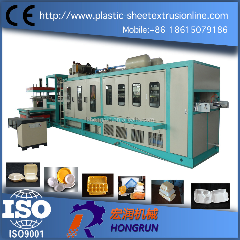 ps take-away box making machinery PS food container vacuum forming production line for ps foam container making