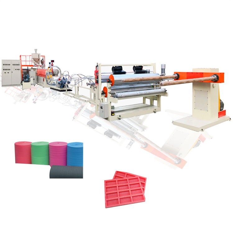 HeXing Plastic Expanded Epe Foam Extruder Sheet Disposable Plastic Plates Making Machine Production Line