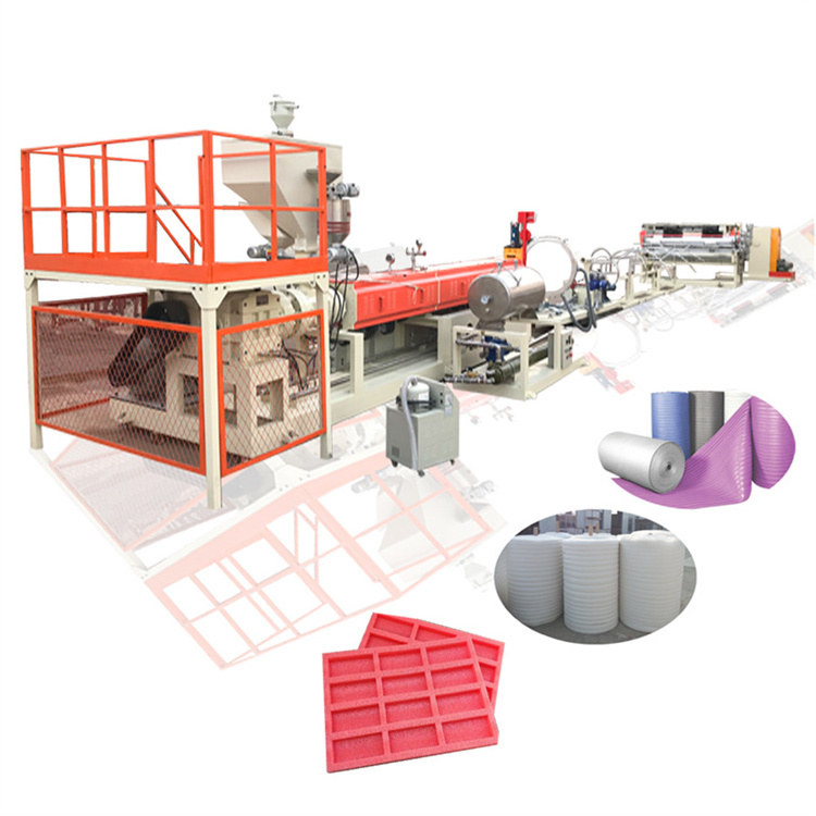 HeXing Plastic Expanded Epe Foam Extruder Sheet Disposable Plastic Plates Making Machine Production Line