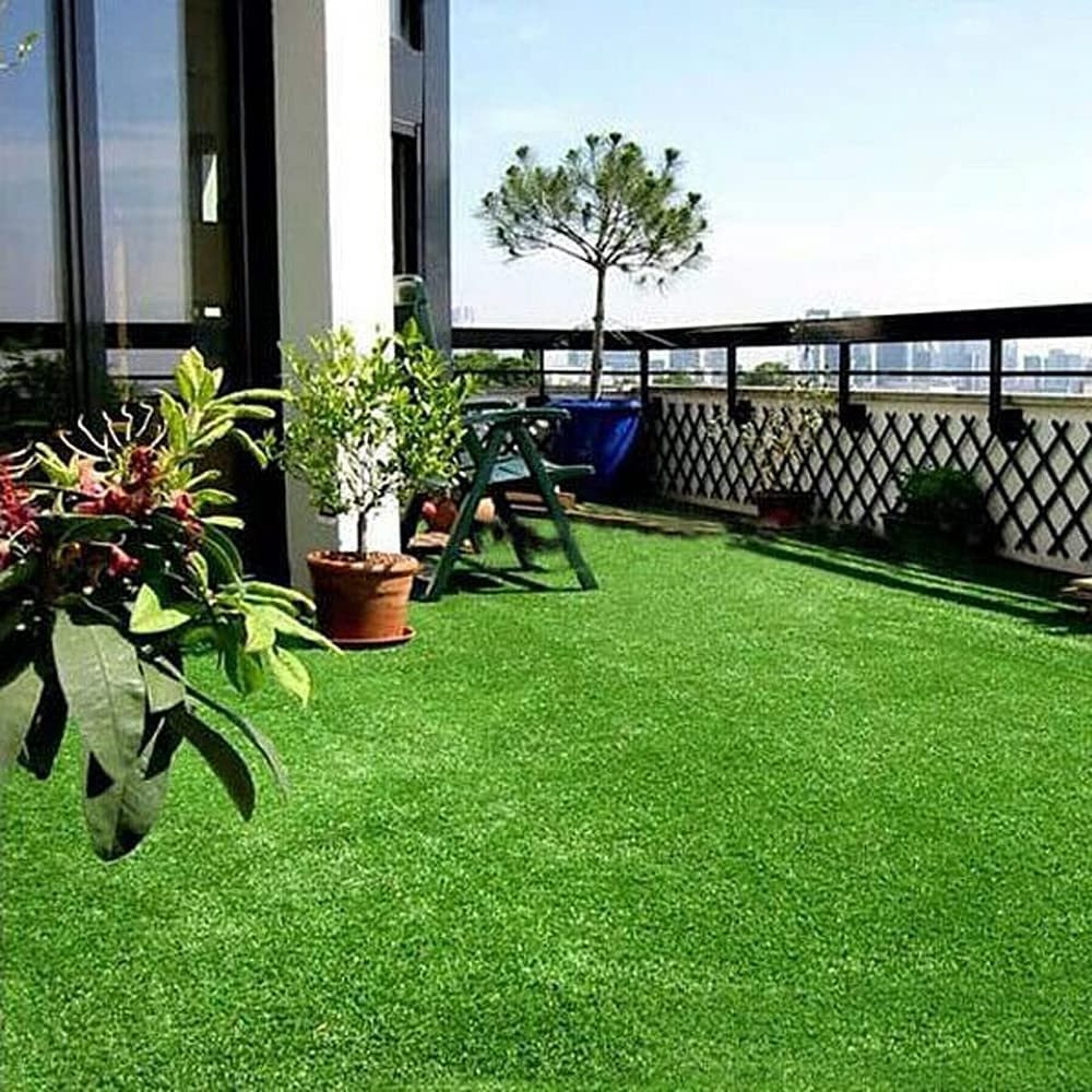 Green Good Quality High Density Artificial Turf  Non Infill Football Artificial Grass