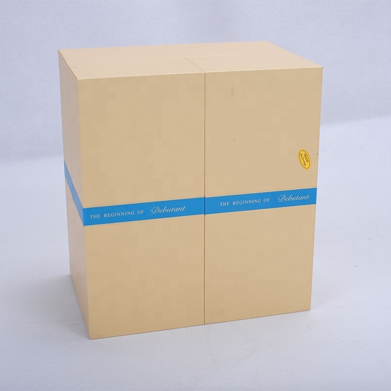 Popular High End Gift Custom Printed Logo Double Door Magnetic Flap Closure Rigid Cardboard Packaging Boxes Design