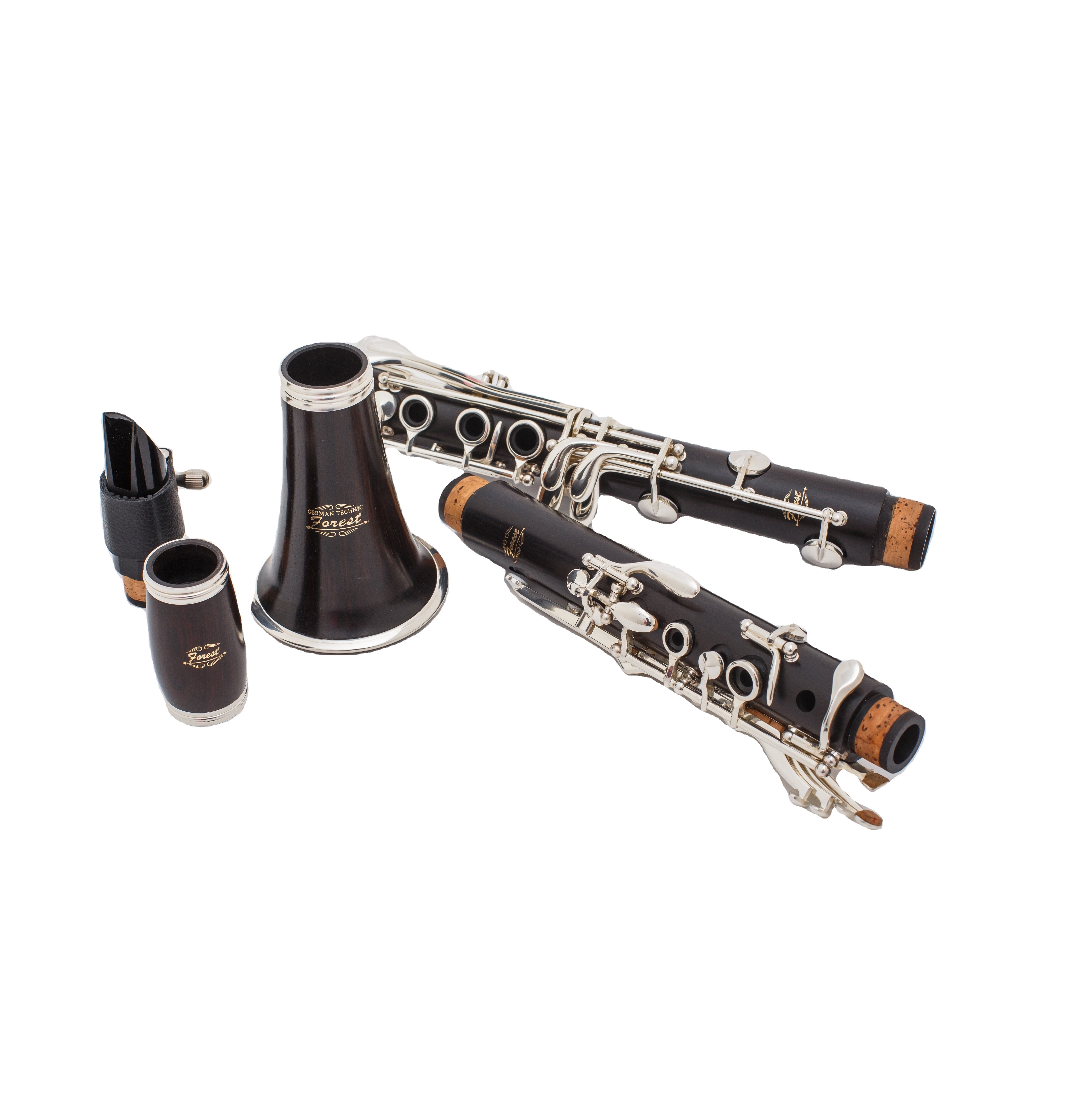 High Quality Woodwind Instrument Professional Ebony Wood Bb Clarinet Grenadilla For Wholesales Customized Brand