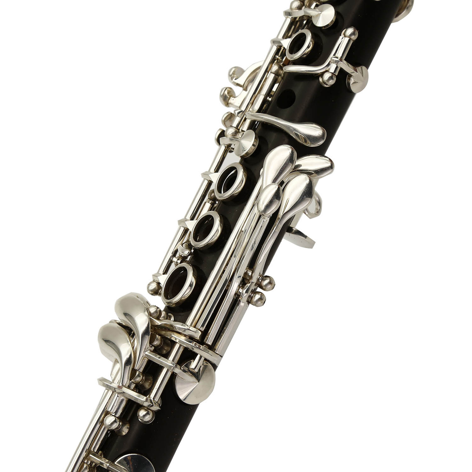 Professional Wooden Clarinet --ebony wood body --silver plated--Tone E