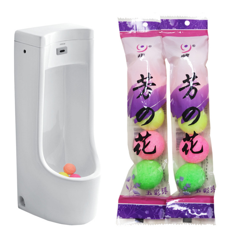 Chinese Cheap OEM Natural Colorful Men Toilet Fragrance Ball Deodorizer Urinal Balls Aromatic ball Toilet deodorization