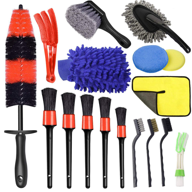 Manufacture 18 PCS Auto Detailing Brushes Car Wash Brush Kit For Cleaning Auto Multipurpose Vehicle wheel /Interior