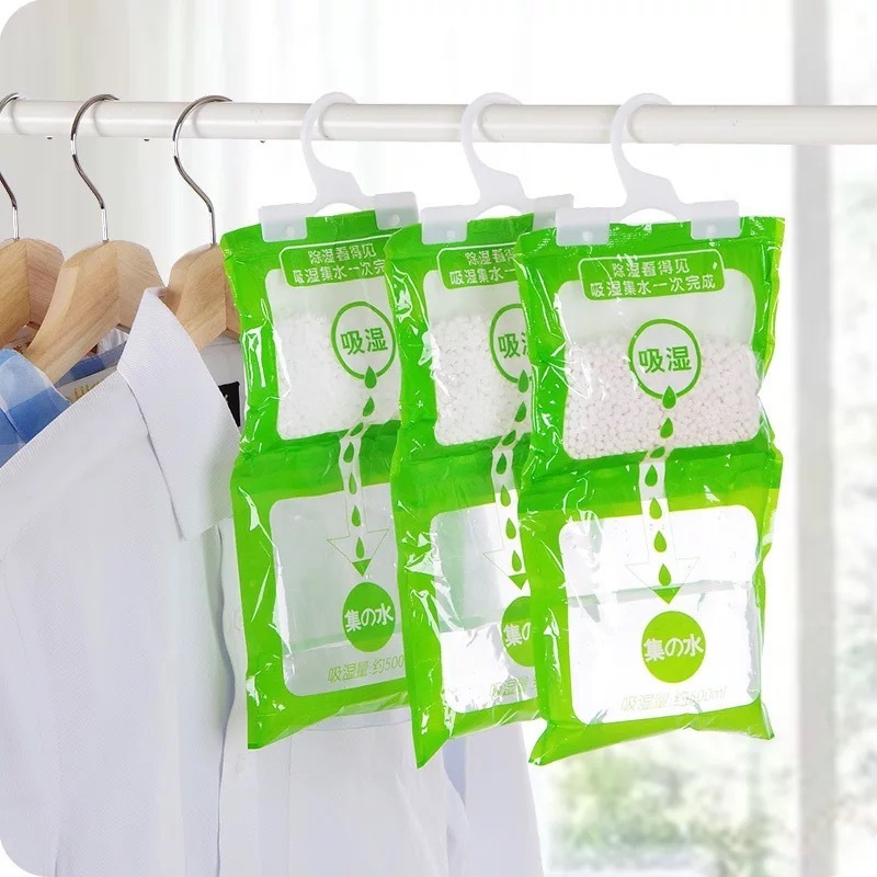 Healthy disposable wardrobe dehumidifier damp rid hanging air purifying deodorizer bag