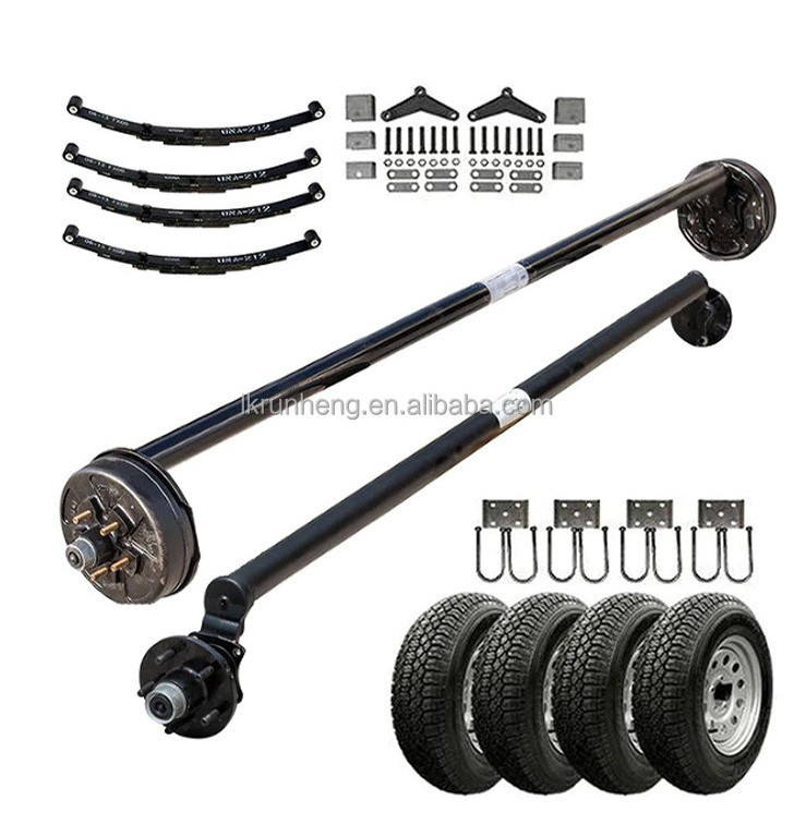 3500lbs Trailer Axle Drop Axle With Brake Drum With Suspension Kits