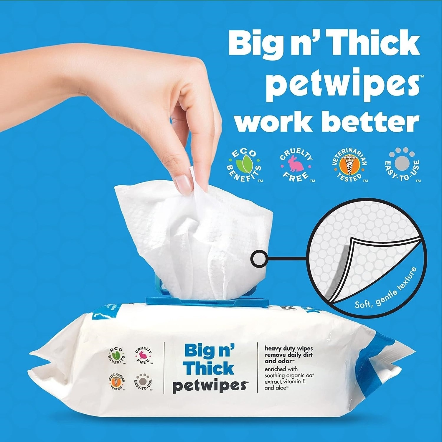 Lookon Eye Tear Wet Pet Wipes 80 Pcs Animal Wipes Cat Dog Paw Cleaning Wipes