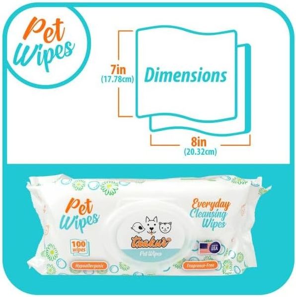 Lookon Eye Tear Wet Pet Wipes 80 Pcs Animal Wipes Cat Dog Paw Cleaning Wipes