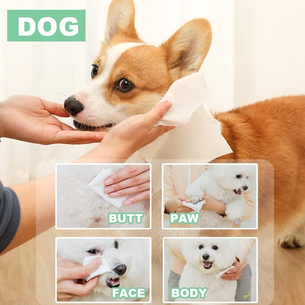 Lookon Wholesale Pet Wipes for Dogs Custom Logo Organic Eye Wet Odor Eliminator Pet Wipes