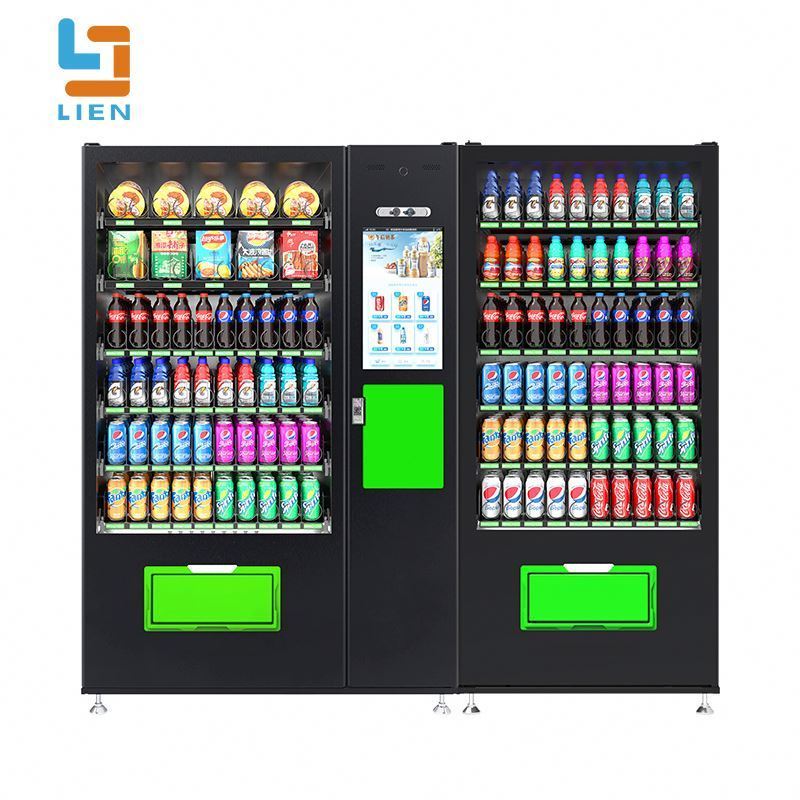 7/24 Store Large Capacity Combo Self Service Vending Machine With Credit Card Payment System For Food And Drinks Snacks