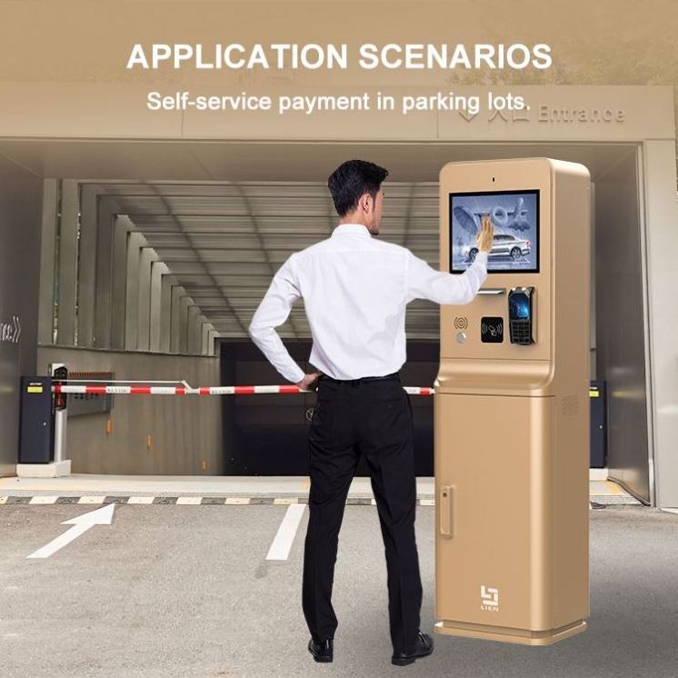 Smart Parking Payment Kiosk 21.5 Touch Screen ATM Machine Checkout Kiosk Machine With Payment Function