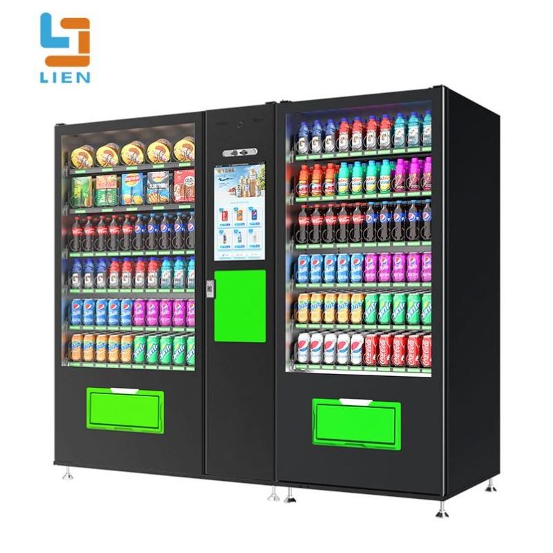 7/24 Store Large Capacity Combo Self Service Vending Machine With Credit Card Payment System For Food And Drinks Snacks