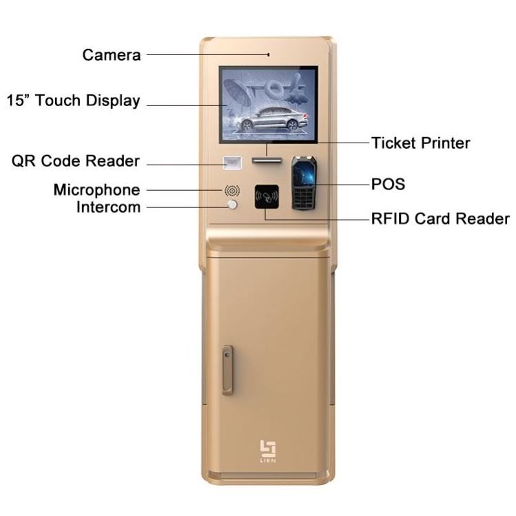 Smart Parking Payment Kiosk 21.5 Touch Screen ATM Machine Checkout Kiosk Machine With Payment Function