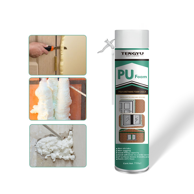 good price Soundproofing expandable Gap filling single component urethane polyurethane foam caulk