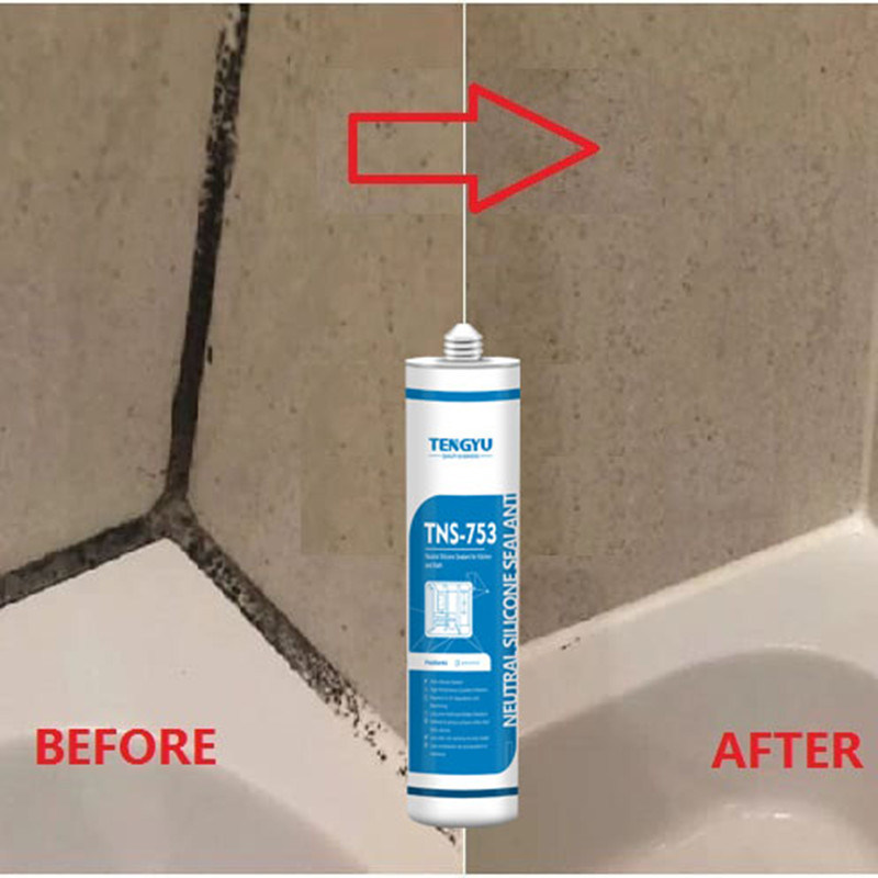 100%silicone Mold Free caulk and sealant waterproof stain and Mildew Resistant for Kitchen &Bath