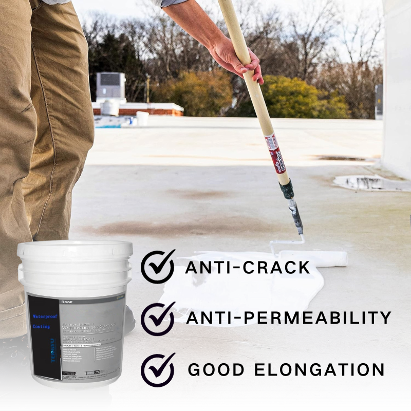 Roof cement waterproofing material 25kg liquid rubber roof leakage waterproofing waterproof coating