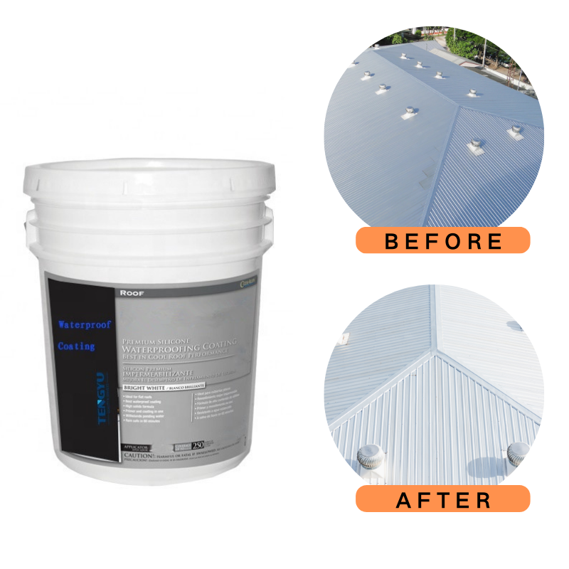 Roof cement waterproofing material 25kg liquid rubber roof leakage waterproofing waterproof coating