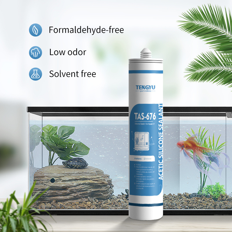 All Purpose Safe Non Toxic 310ml Black Transparent Fish Tank Aquarium Silicone Sealant, Silicone Sealant for Aquarium