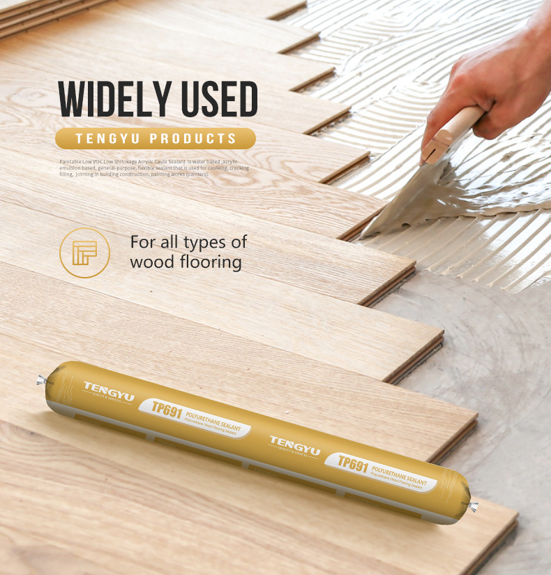 Waterproof Paintable Low VOC Low Odor Excellent Elastic Polyurethane Wood Flooring Sealant