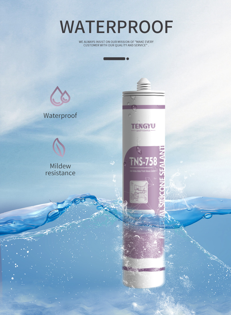 Waterproof Low VOC Anti Mildew Neutral Silicone Sealant For Bathroom And Kitchen Caulking