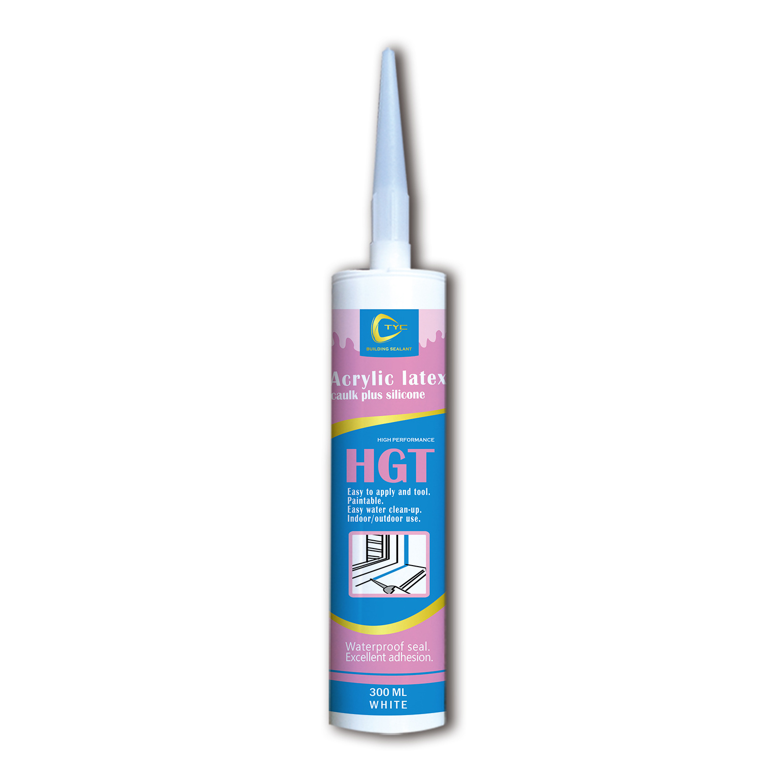 OEM Factory Price White Outdoor and Indoor Caulk Quick Drying Water-based Siliconized Acryl Sealant